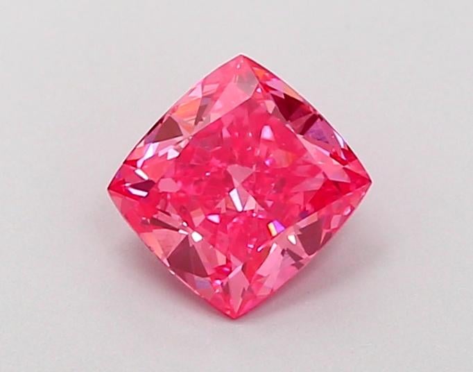 1.01 Ct. Fancy Vivid Pink Cushion Lab Grown Diamond