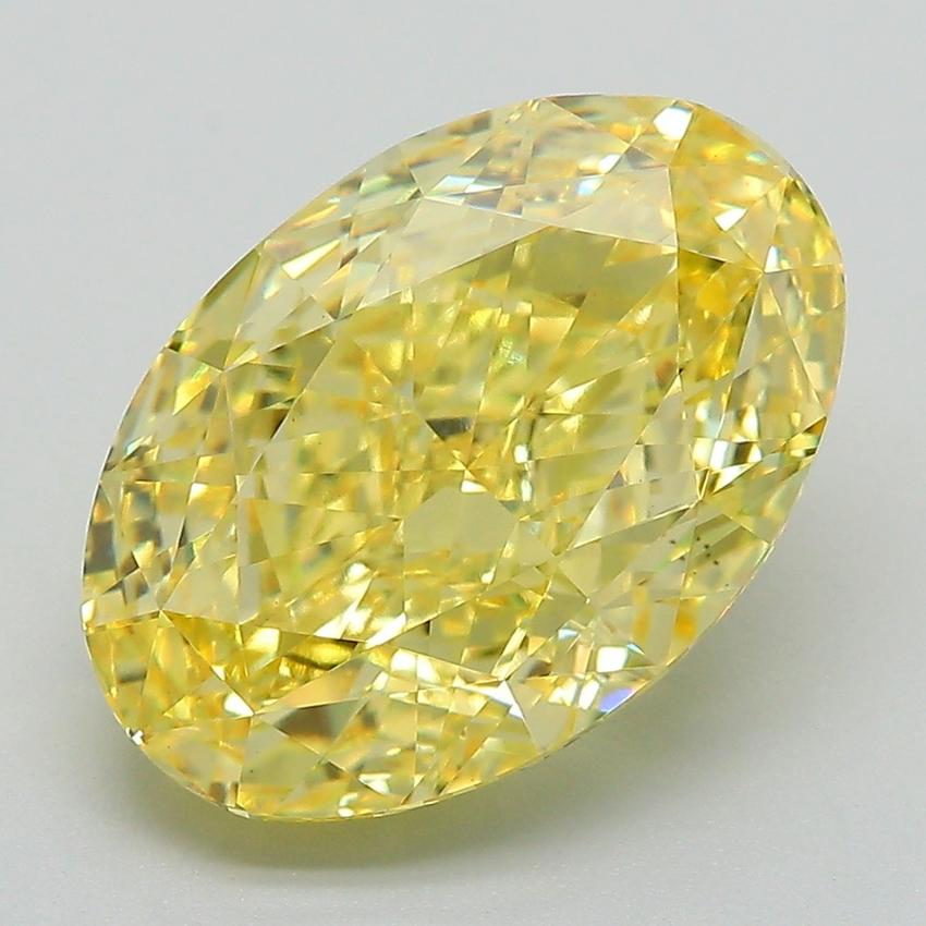 6.56 Ct. Fancy Vivid Yellow Oval Lab Grown Diamond