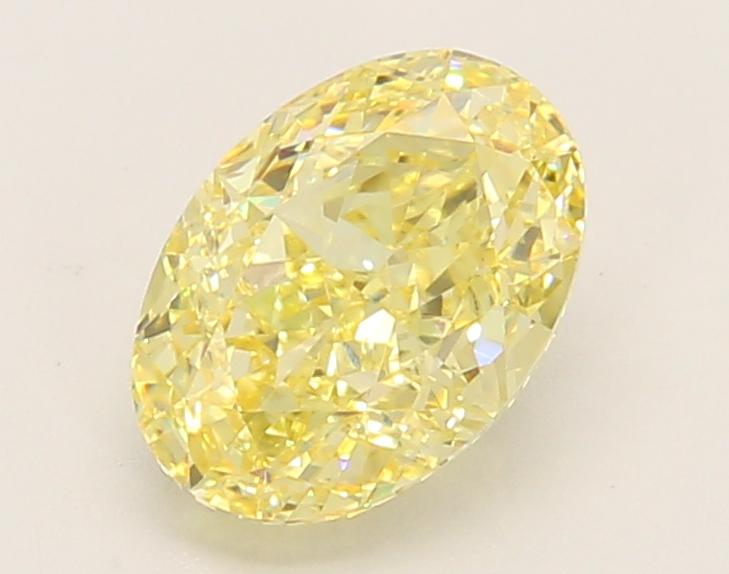 1.67 Ct. Fancy Vivid Yellow Oval Lab Grown Diamond