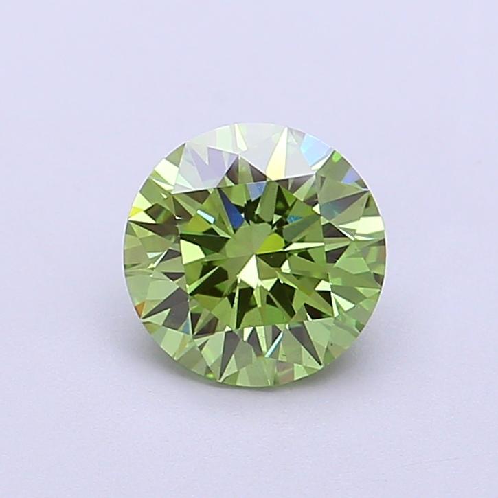 1.09 Ct. Fancy Vivid Green Round Lab Grown Diamond