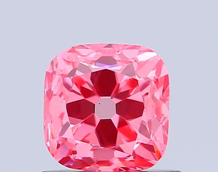 0.99 Ct. Fancy Vivid Pink Cushion Lab Grown Diamond