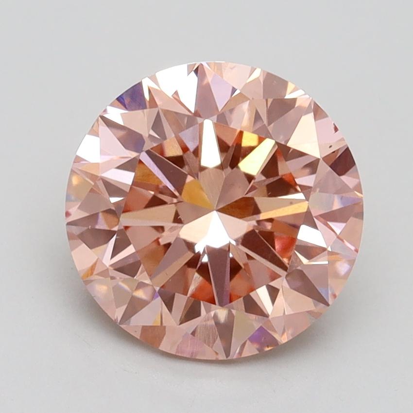 2.49 Ct. Fancy Intense Pink Round Lab Grown Diamond