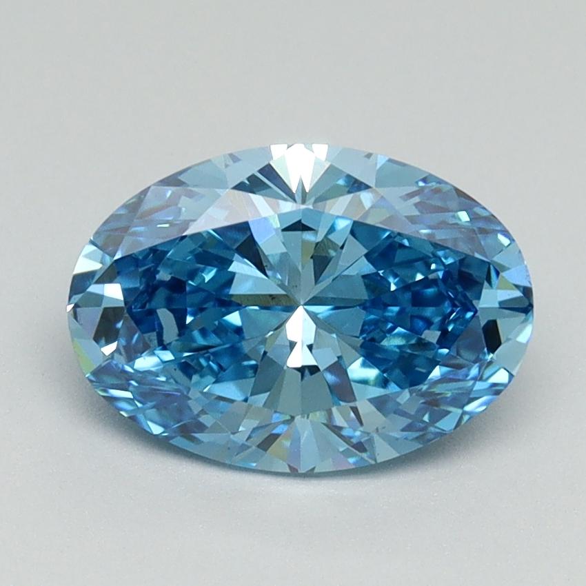 1.54 Ct. Fancy Vivid Blue Oval Lab Grown Diamond
