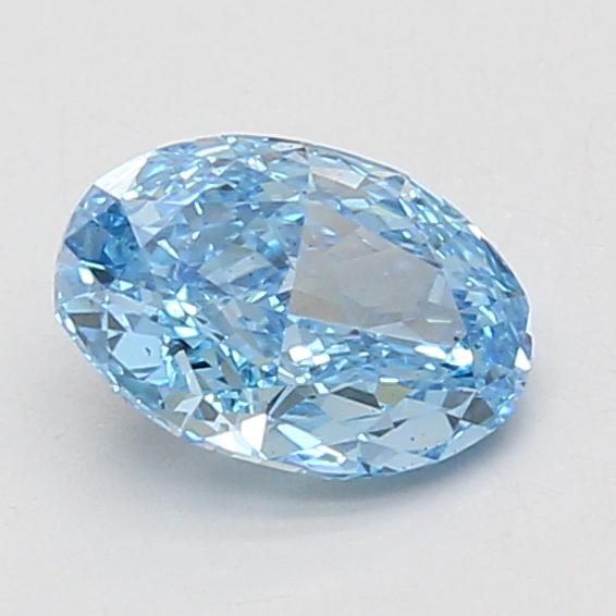 1.09 Ct. Fancy Vivid Blue Oval Lab Grown Diamond