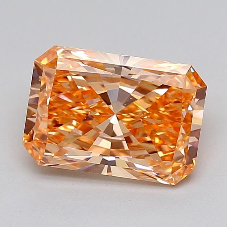 3.07 Ct. Fancy Vivid Pink Orange Radiant Lab Grown Diamond