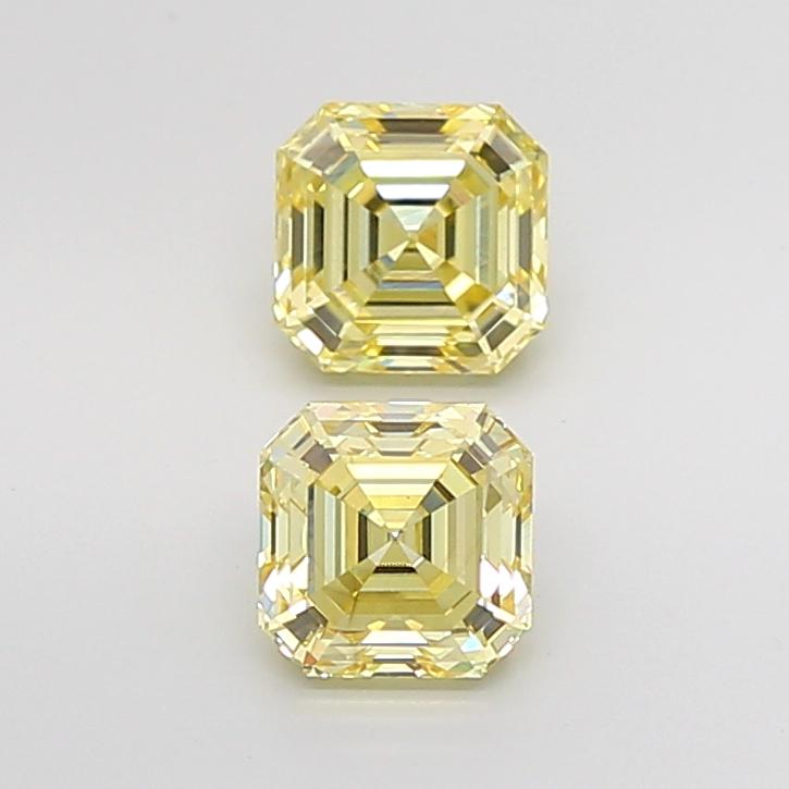 1.09 Ct. Fancy Intense Yellow Asscher Lab Grown Diamond