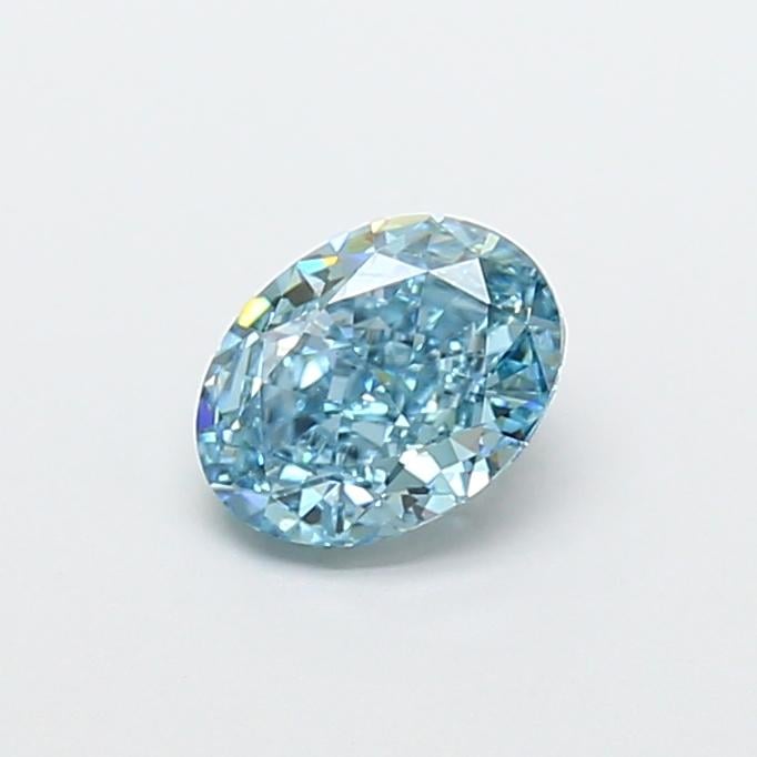 1.12 Ct. Fancy Vivid Blue Oval Lab Grown Diamond