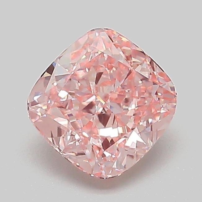 1.17 Ct. Fancy Vivid  Pink Cushion Lab Grown Diamond