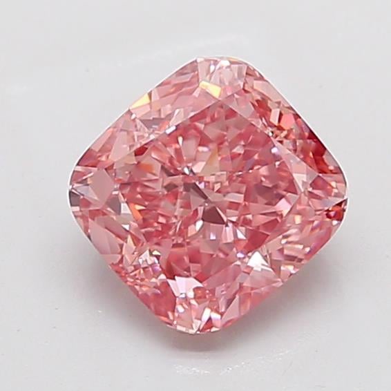 2.63 Ct. Fancy Vivid Pink Cushion Lab Grown Diamond