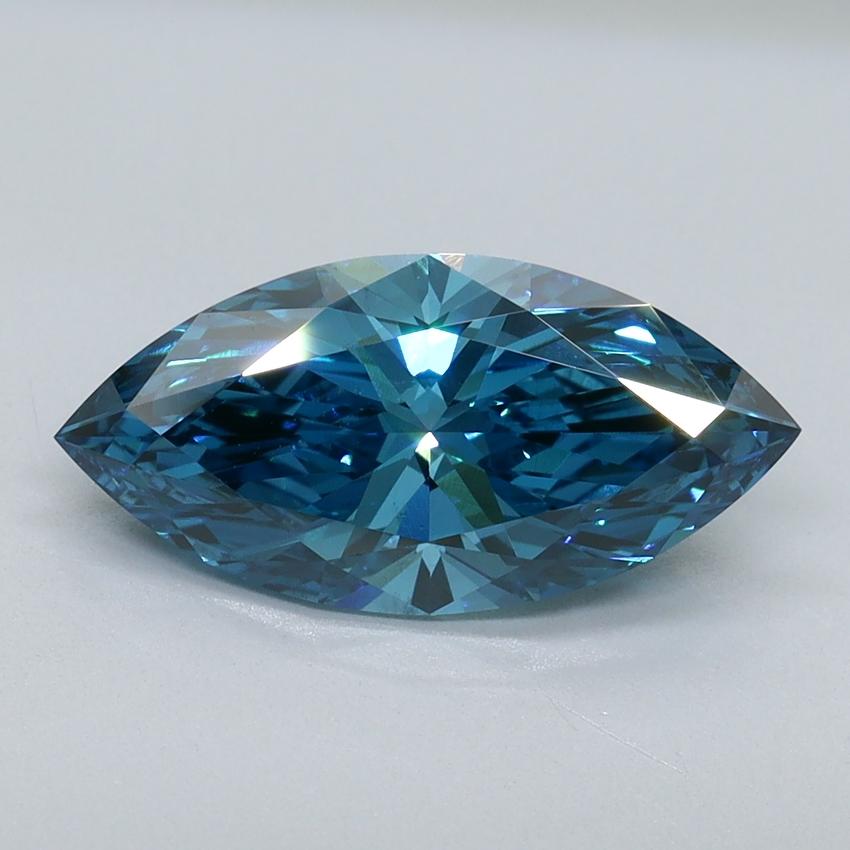 2.00 Ct. Fancy Vivid Malibu Blue Marquise Lab Grown Diamond