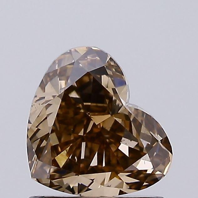 1.16 Ct. Fancy Yellowish Brown Heart Lab Grown Diamond