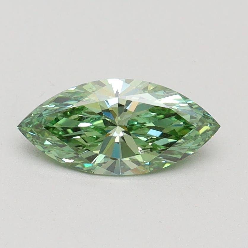 0.62 Ct. Fancy Vivid Green Marquise Lab Grown Diamond