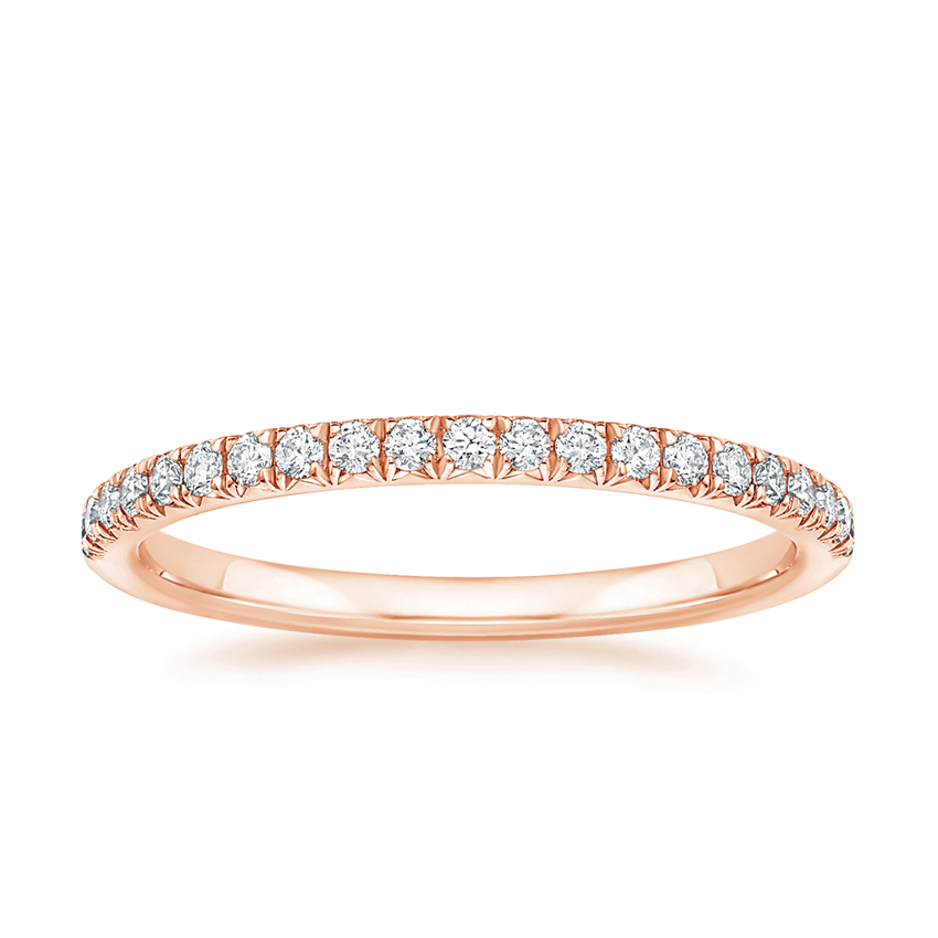 Rose gold diamond engagement ring with surprise diamond details