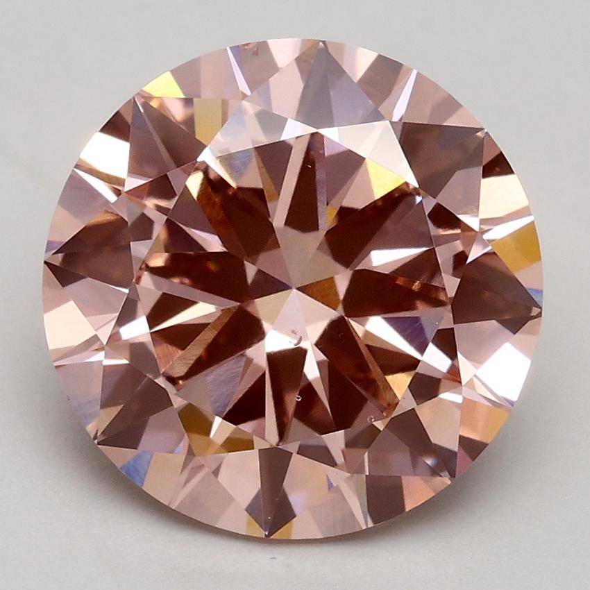 3.01 Ct. Fancy Intense Pink Round Lab Grown Diamond