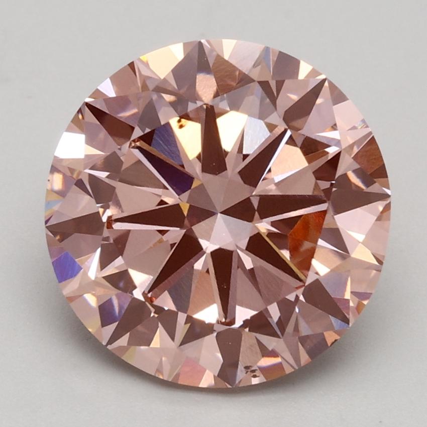 3.00 Ct. Fancy Intense Pink Round Lab Grown Diamond