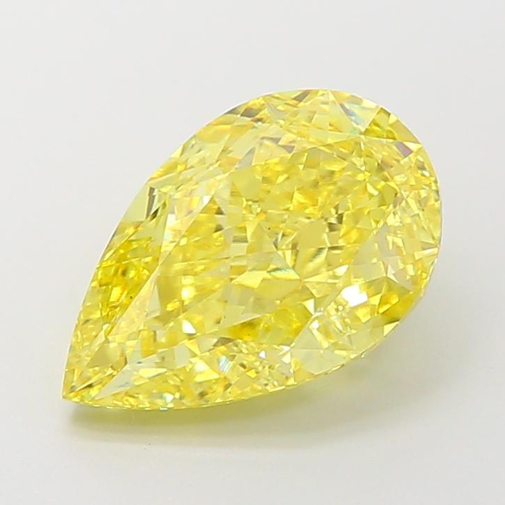 4.19 Ct. Fancy Vivid Yellow Pear Lab Grown Diamond