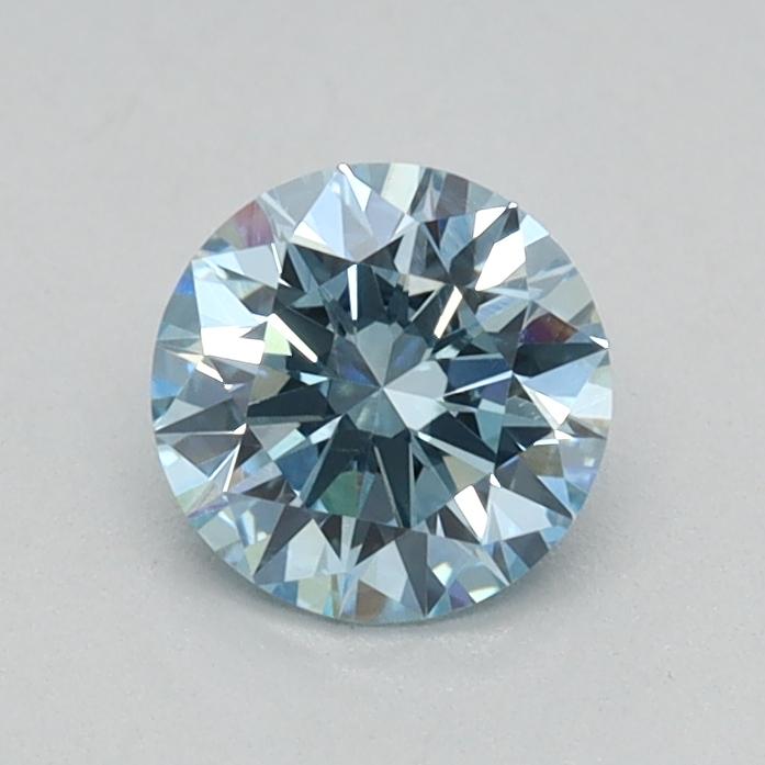 0.45 Ct. Fancy Vivid Blue Round Lab Grown Diamond