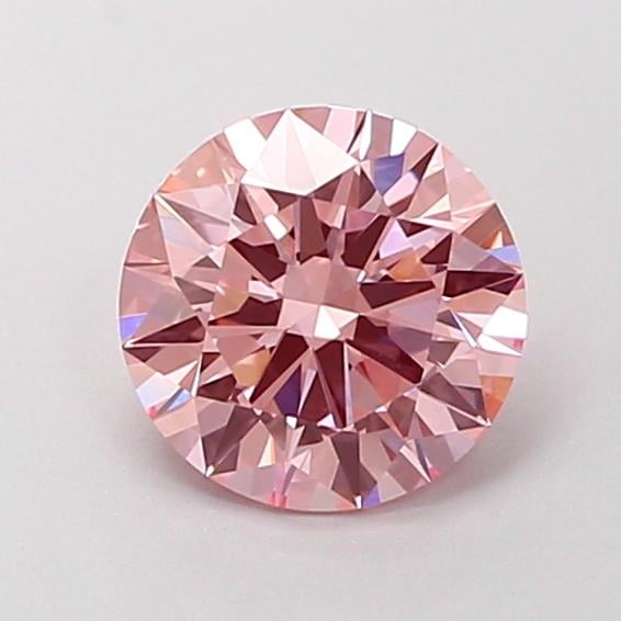 1.14 Ct. Fancy Vivid Pink Round Lab Grown Diamond