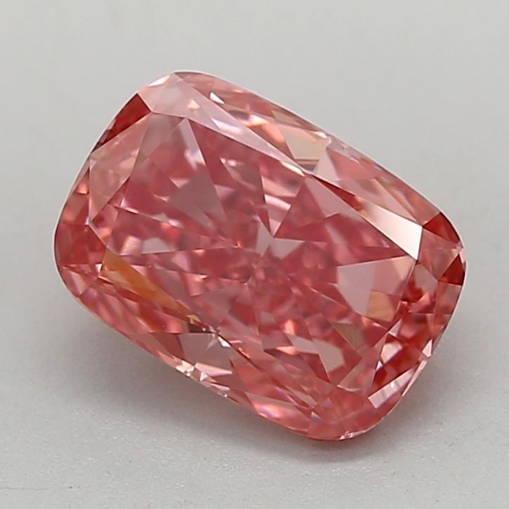 1.05 Ct. Fancy Vivid  Pink Cushion Lab Grown Diamond