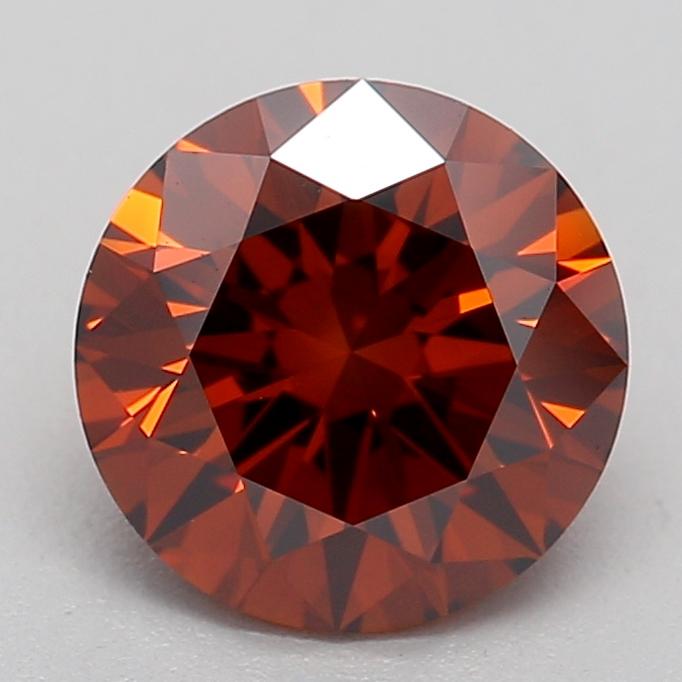 0.94 Ct. Fancy Deep  Orange Round Lab Grown Diamond