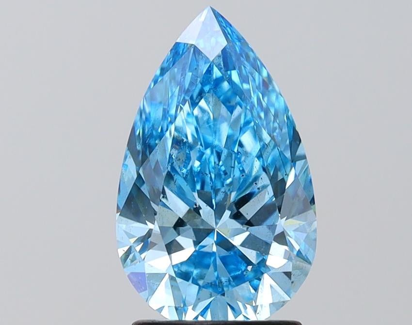 2.00 Ct. Fancy Vivid Blue Pear Lab Grown Diamond