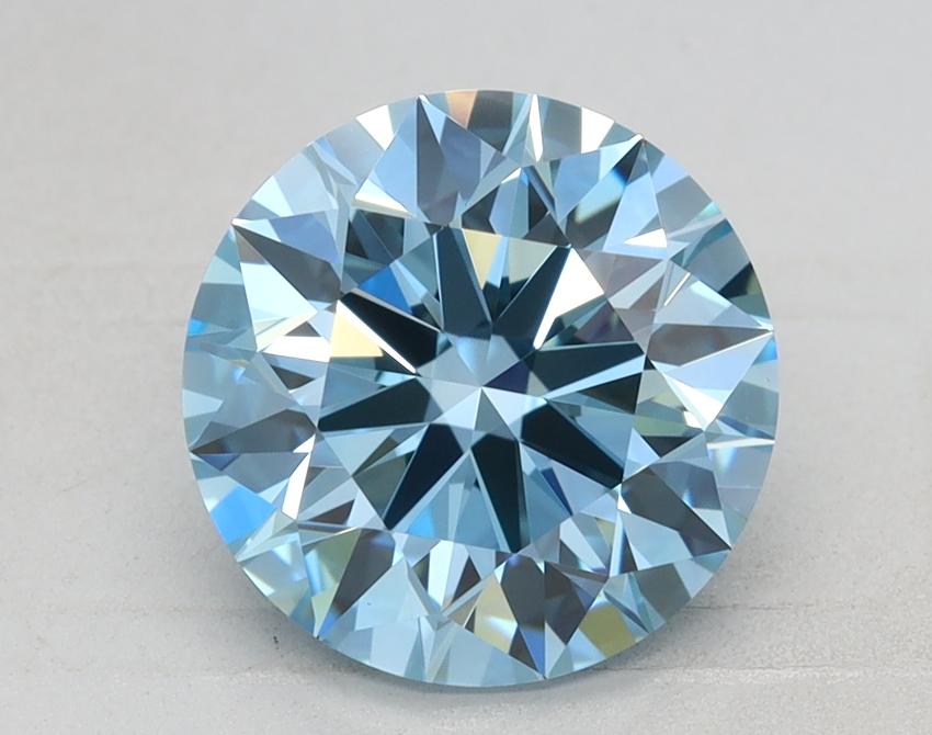 2.20 Ct. Fancy Vivid Blue Round Lab Grown Diamond