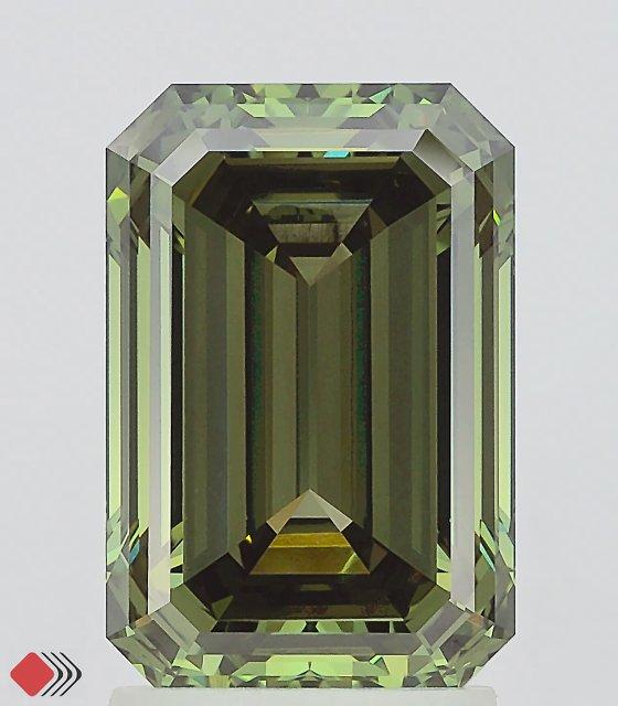 2.91 Ct. Fancy Vivid Green Emerald Lab Grown Diamond