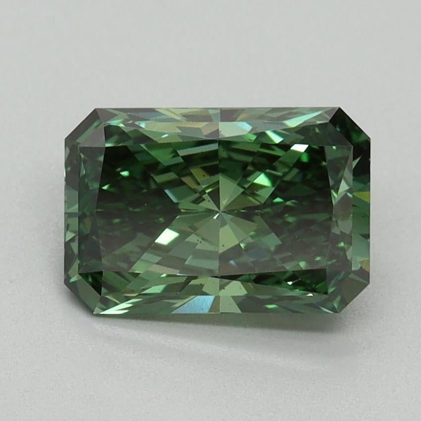 1.55 Ct. Fancy Vivid Green Radiant Lab Grown Diamond