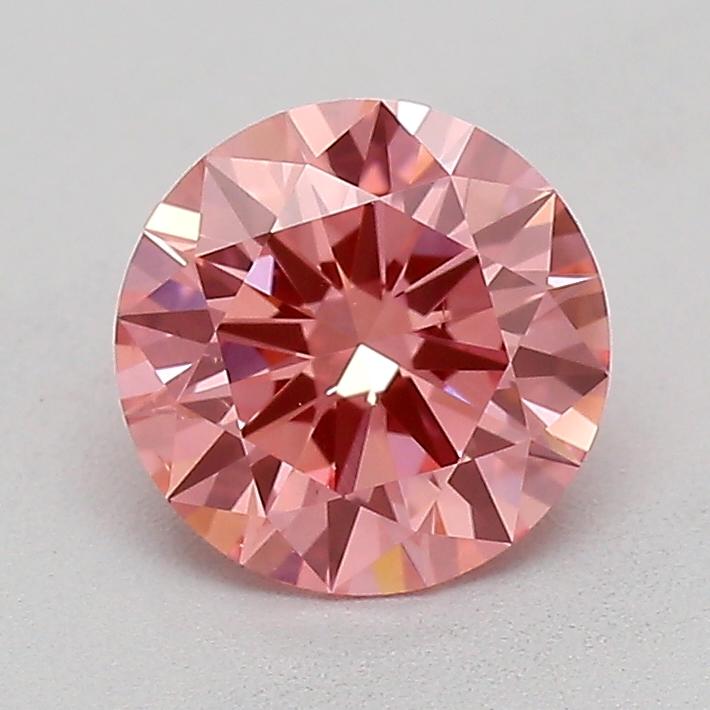0.64 Ct. Fancy Vivid  Pink Round Lab Grown Diamond