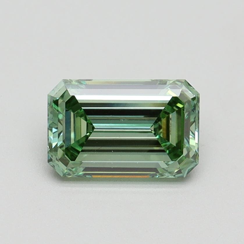 0.92 Ct. Fancy Intense Pacific Green Emerald Lab Grown Diamond