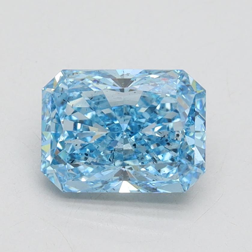 1.47 Ct. Fancy Vivid Blue Radiant Lab Grown Diamond