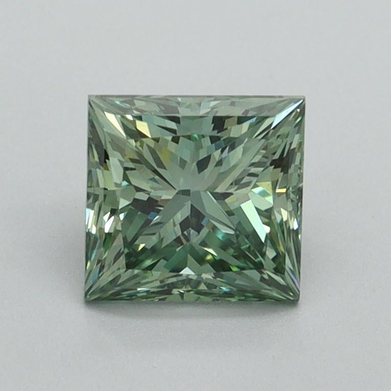 1.14 Ct. Fancy Vivid Pacific Green Princess Lab Grown Diamond