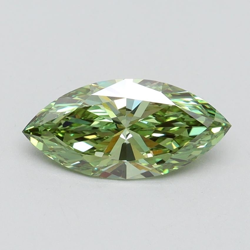 1.02 Ct. Fancy Vivid Green Marquise Lab Grown Diamond