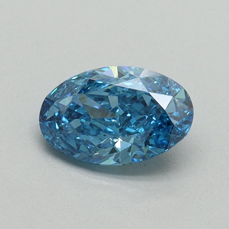 0.62 Ct. Fancy Vivid Blue Oval Lab Grown Diamond