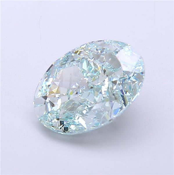 3.64 Ct. Fancy Intense  Green Oval Lab Grown Diamond