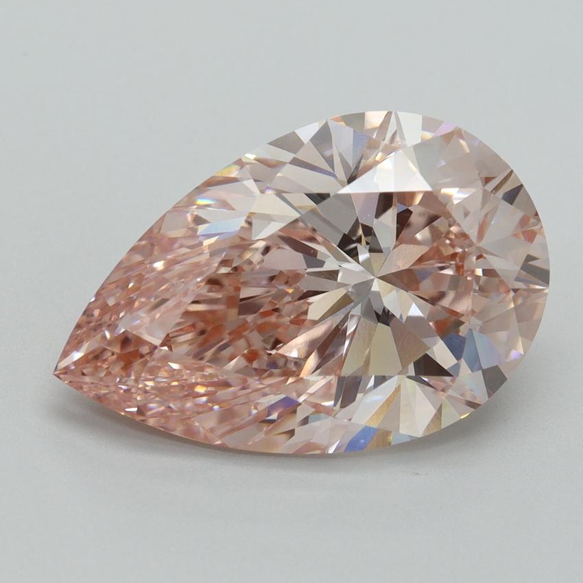 9.07 Ct. Fancy Intense Pink Pear Lab Grown Diamond