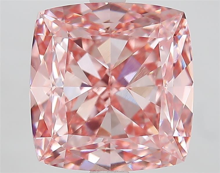 5.07 Ct. Fancy Intense  Pink Cushion Lab Grown Diamond