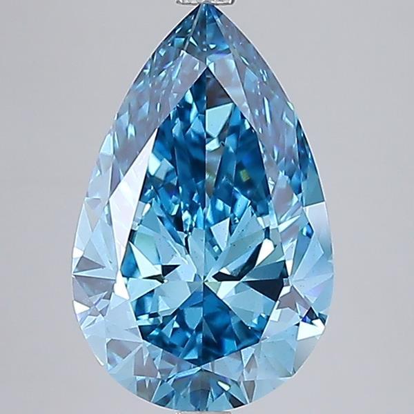 5.02 Ct. Fancy Vivid Blue Pear Lab Grown Diamond