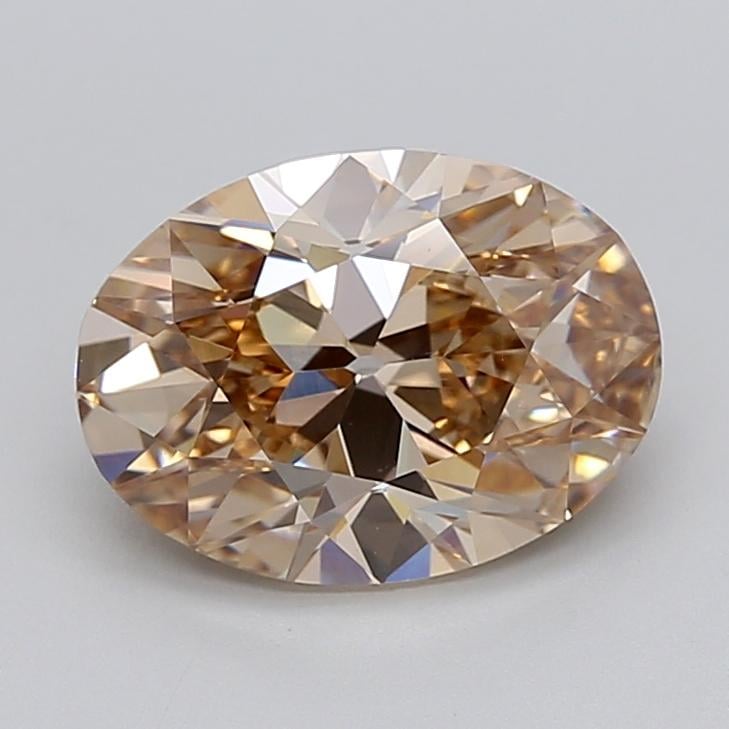 3.05 Ct. Very Light  Brown Oval Lab Grown Diamond
