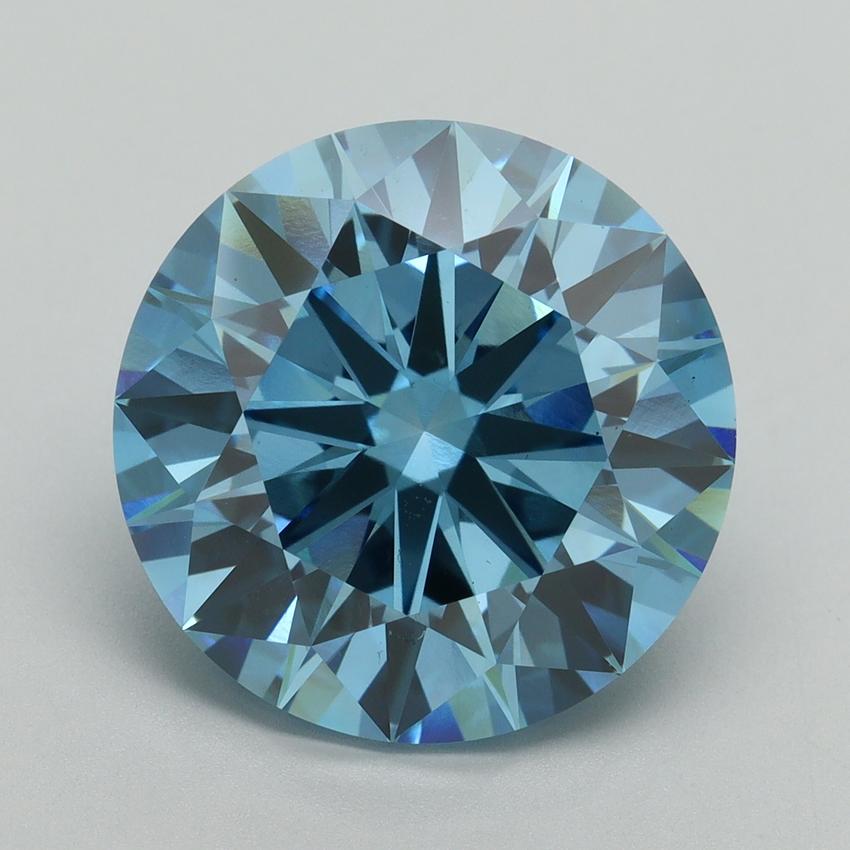 9.01 Ct. Fancy Vivid Blue Round Lab Grown Diamond