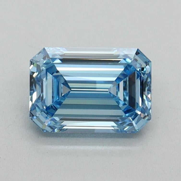 0.97 Ct. Fancy Vivid Blue Emerald Lab Grown Diamond