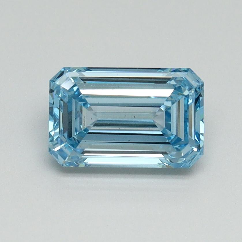 1.01 Ct. Fancy Vivid Blue Emerald Lab Grown Diamond