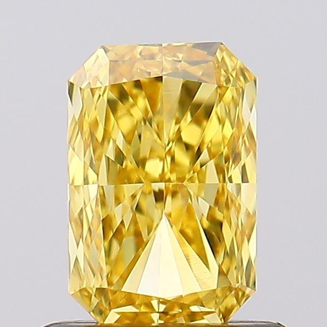 0.65 Ct. Fancy Vivid Yellow Radiant Lab Grown Diamond