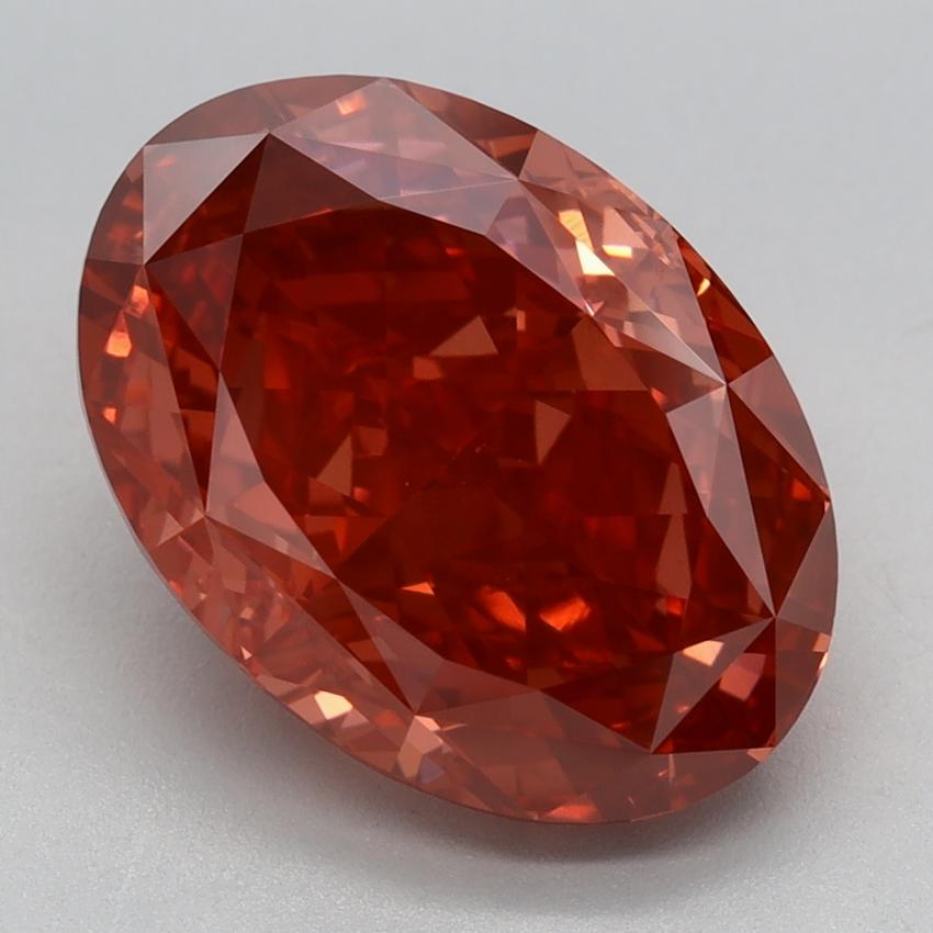 4.24 Ct. Fancy Vivid Pink Oval Lab Grown Diamond