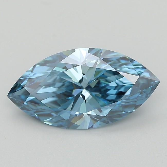 3.59 Ct. Fancy Vivid  Blue Marquise Lab Grown Diamond