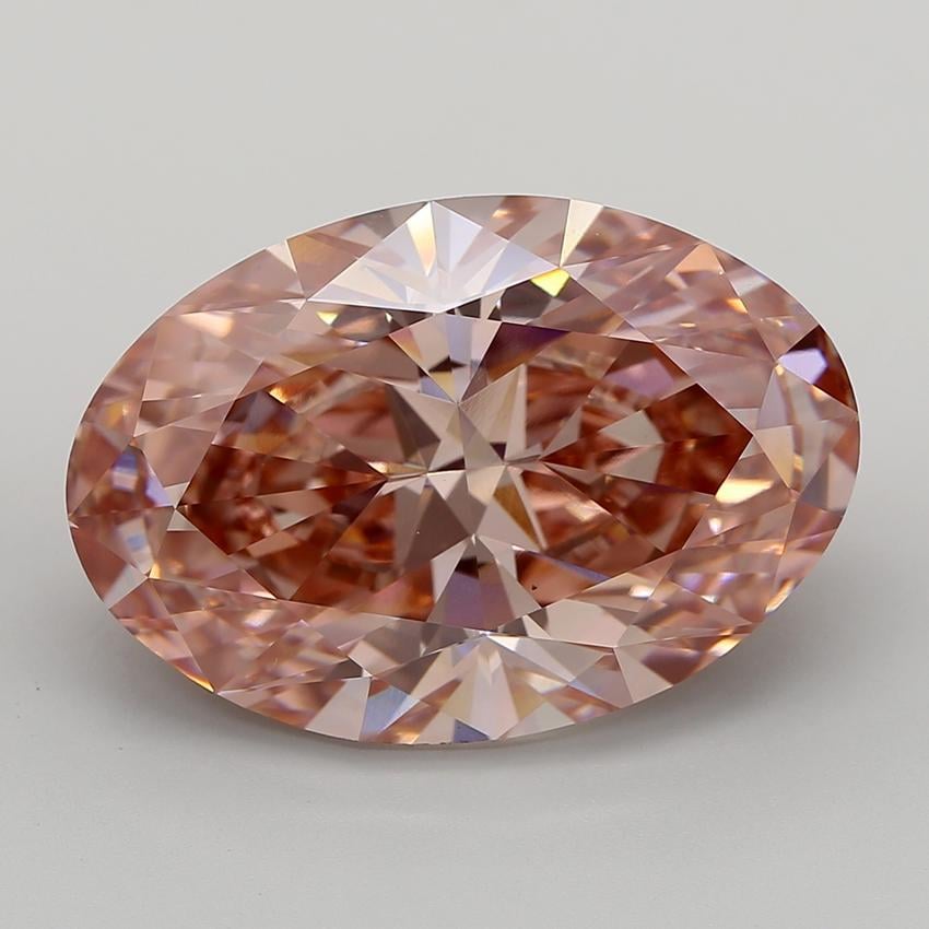 18.41 Ct. Fancy Vivid  Pink Oval Lab Grown Diamond