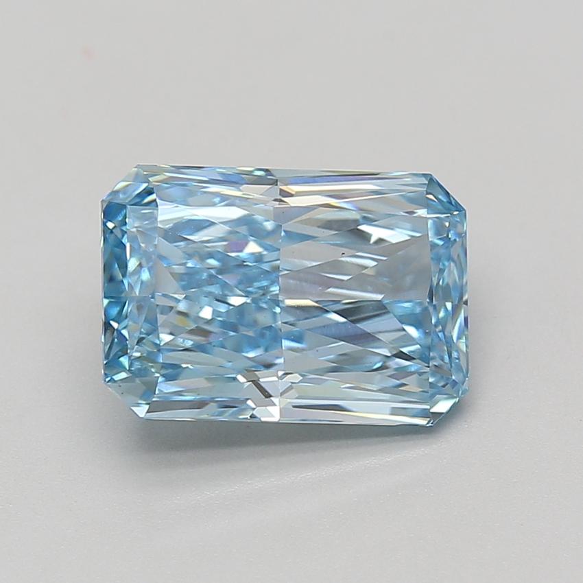 4.08 Ct. Fancy Vivid Blue Radiant Lab Grown Diamond