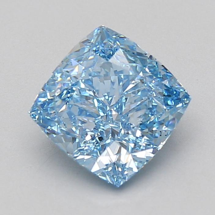 2.35 Ct. Fancy Vivid Blue Cushion Lab Grown Diamond