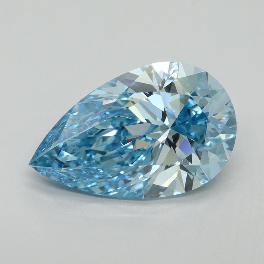 5.01 Ct. Fancy Vivid Blue Pear Lab Grown Diamond