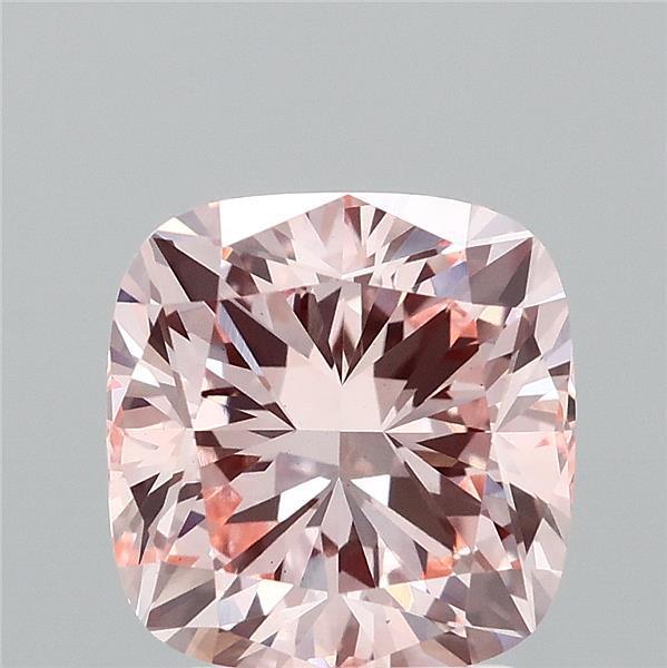 3.02 Ct. Fancy Intense Pink Cushion Lab Grown Diamond